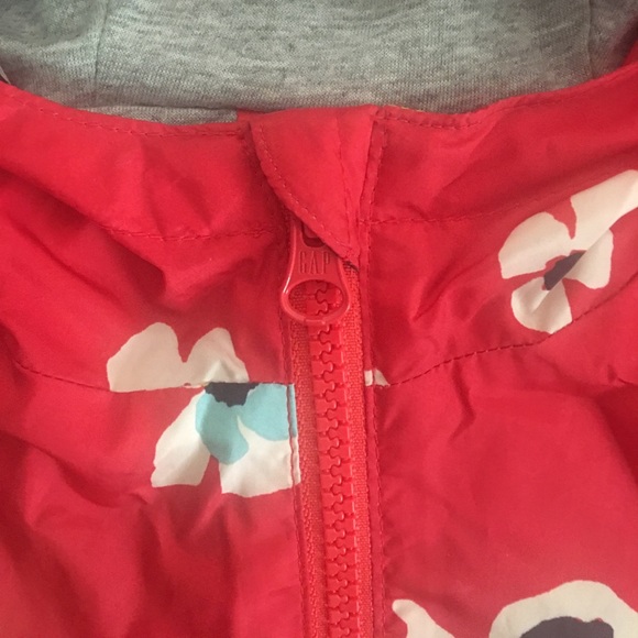 Gap kids girl red floral lined Windbreaker size XS - Picture 2 of 7